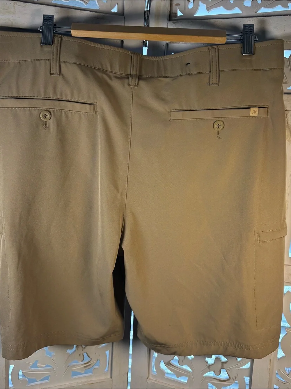 Birdie Bound Men’s Khaki Shorts Size 36 Casual Golf Chino Shorts